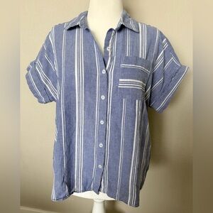 Casa Cabana Blue Dolman Blouse